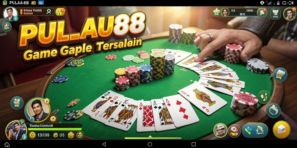 Screenshot gameplay PULAU88 yang menampilkan suasana permainan Gaple.